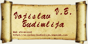 Vojislav Budimlija vizit kartica